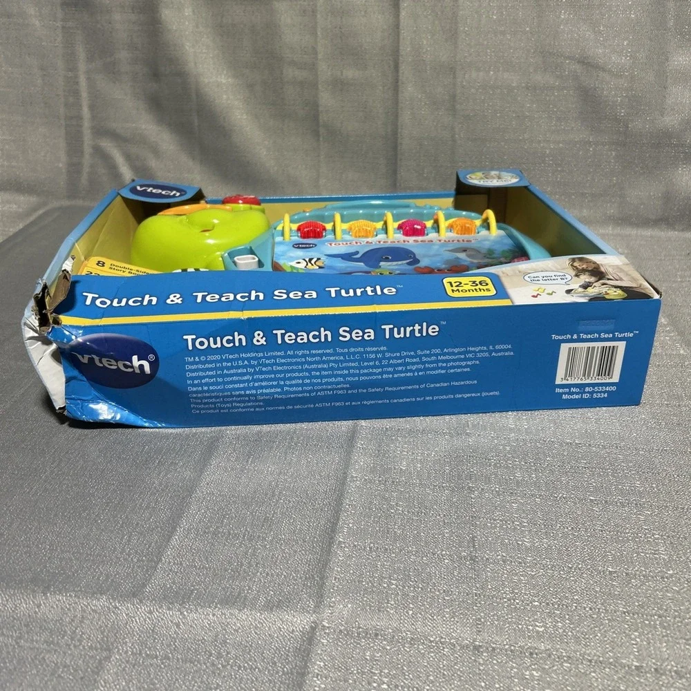 VTech Touch andVTech Touch and Teach Sea Turtle Interactive Learning Book, Green